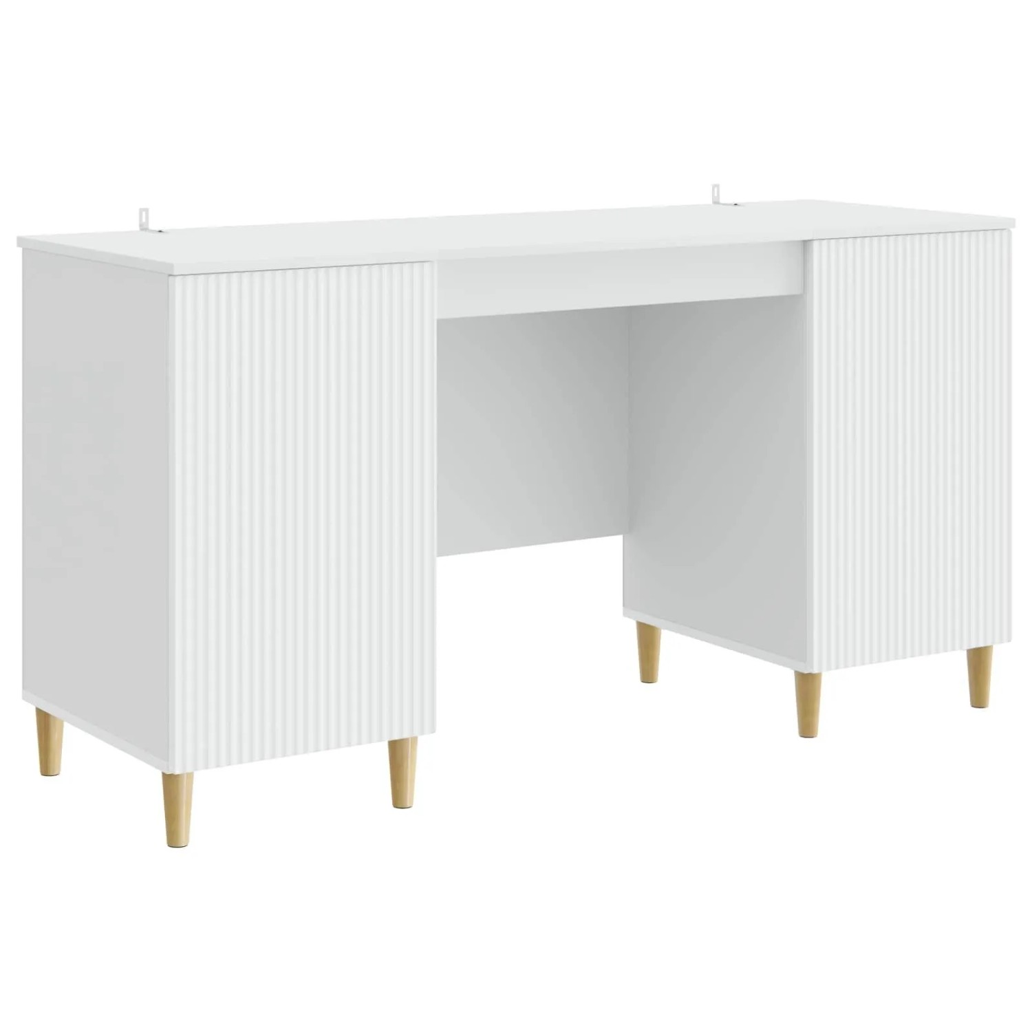 vidaXL Schreibtisch mit Regal Weiß 142,5 x 50 x 75 cm Holzwerkstoff 3414594