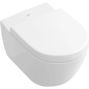 Villeroy & Boch Subway 2.0 Wand-WC, spülrandlos, in Weiß. Hänge-WC für Tiefspüler.