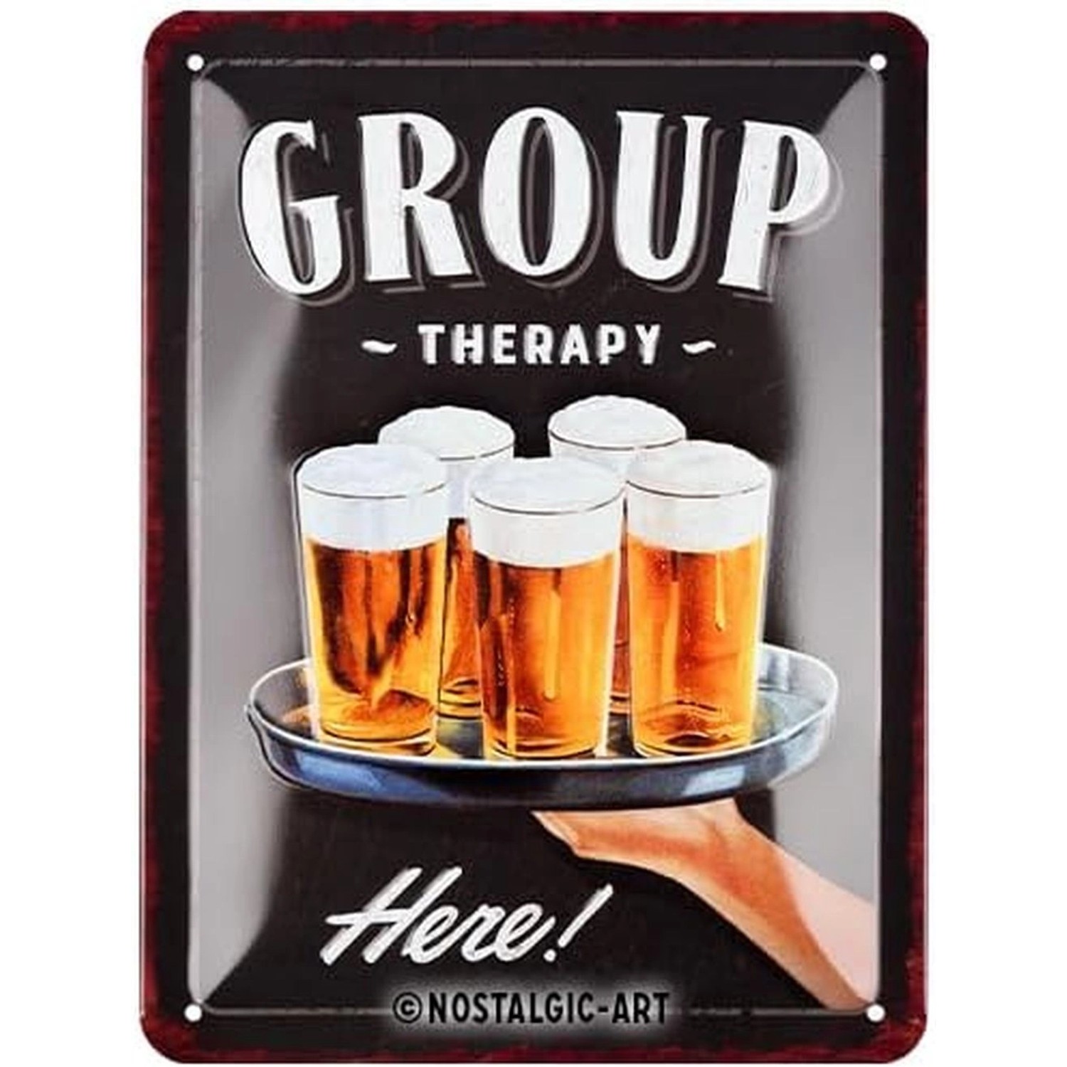 Nostalgic-Art Blechschild 15x20 cm - Group Therapy günstig online kaufen