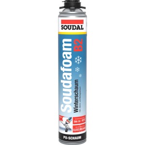 Soudal Soudafoam Gun Winterschaum B2, 750ml Dose. PU-Schaum für kalte Temperaturen.
