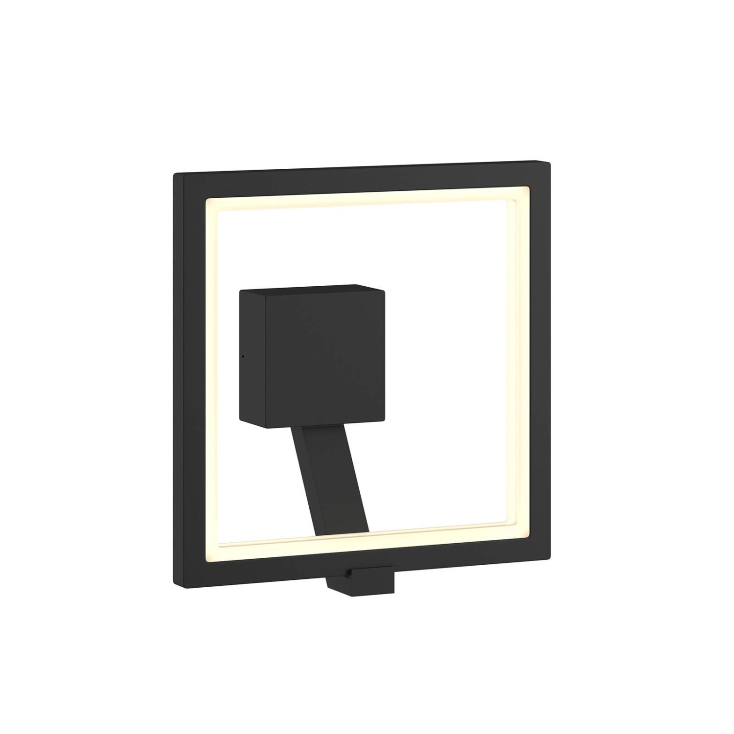 Lucande LED Wandleuchte Außen Square 9619157 Modern in Schwarz aus Aluminium 1-flammig