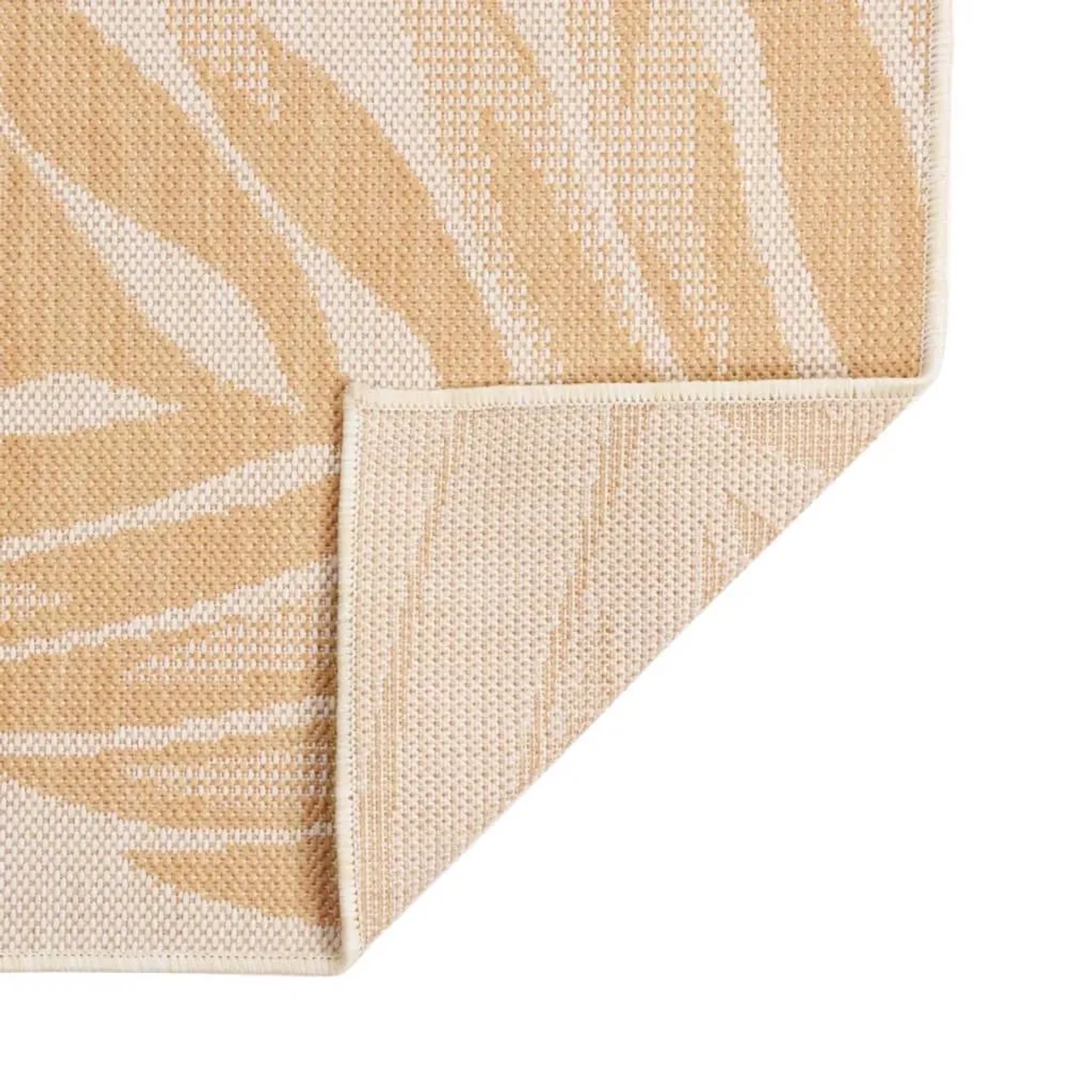 vidaXL Outdoor-Teppich Flachgewebe 100x200 cm Blattmuster 340857_2