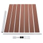 vidaXL Zaunelement Set, WPC braun, 699x146cm, mit Brettern, Pfosten und Montagezubehör für Sichtschutzzaun.