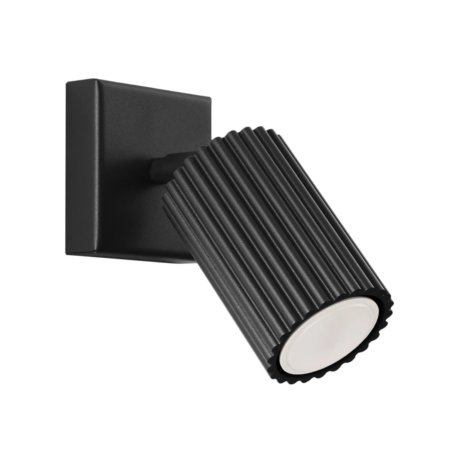 Licht-Erlebnisse Wandleuchte Schwarz Schwenkbar 8 CM Breit GU10 Modern Aluminium