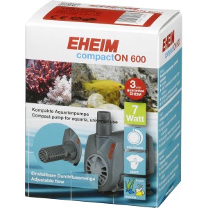 Eheim Aquarium-Pumpe CompactON 600 im Karton, eine kompakte und leise Aquarienpumpe mit Zubehör.