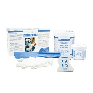 WEICON C 0,5 kg: Flüssige, aluminiumgefüllte Dichtung, hochtemperaturbeständig bis +220°C. Inkl. Zubehör.