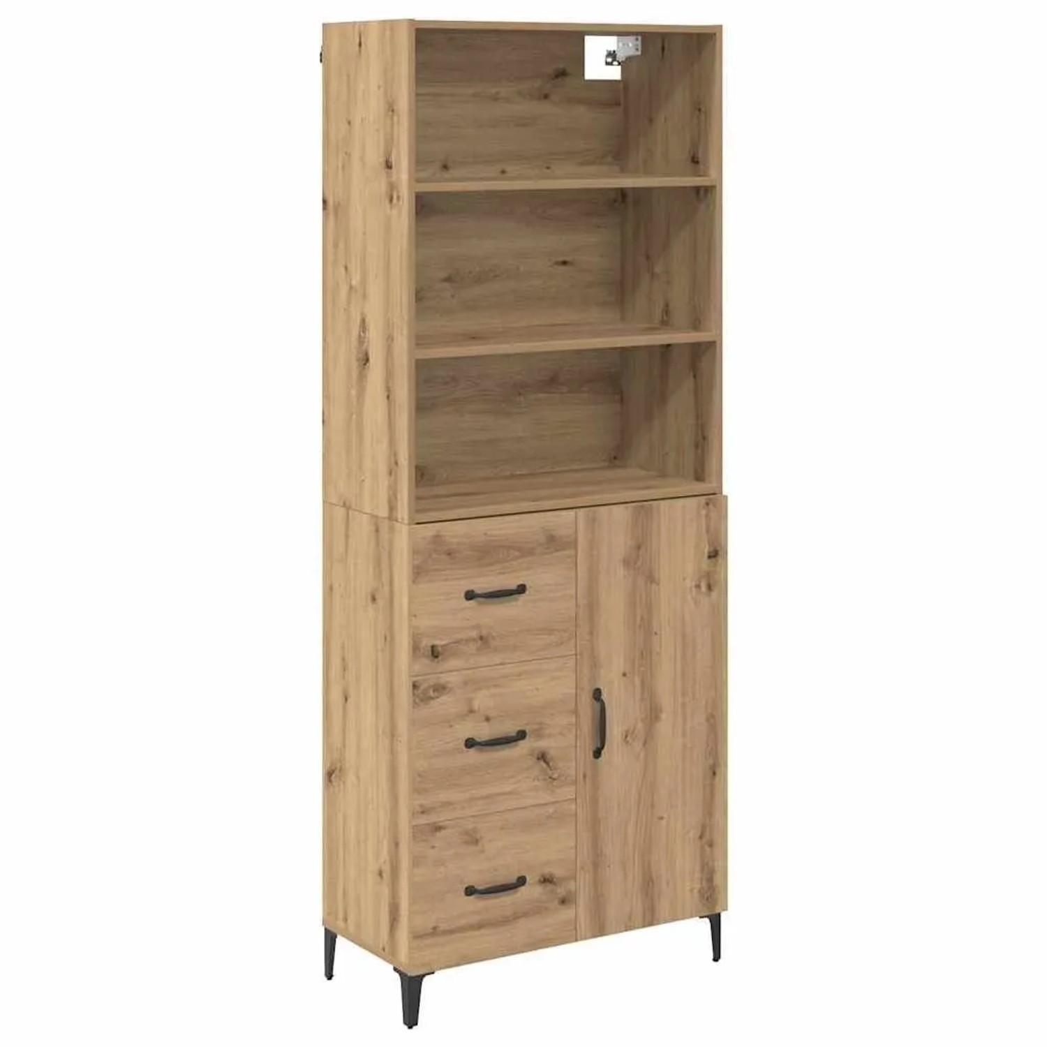 vidaXL Highboard Artisan-Eiche 69,5 x 34 x 180 cm Holzwerkstoff 3415942 günstig online kaufen