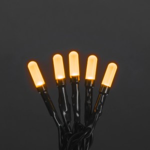 Konstsmide Micro LED Lichterkette mit 50 bernsteinfarbenen, gefrosteten Dioden. Außen-Lichterkette.