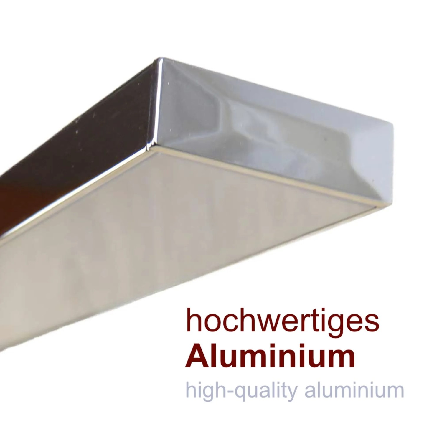 Detailaufnahme der verchromten kalb LED Badleuchte (600mm).