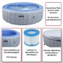 MCW Whirlpool N97 Ersatz-Pool 5 Personen Aufblasbar Rund Ø198cm Grau-Blau_2