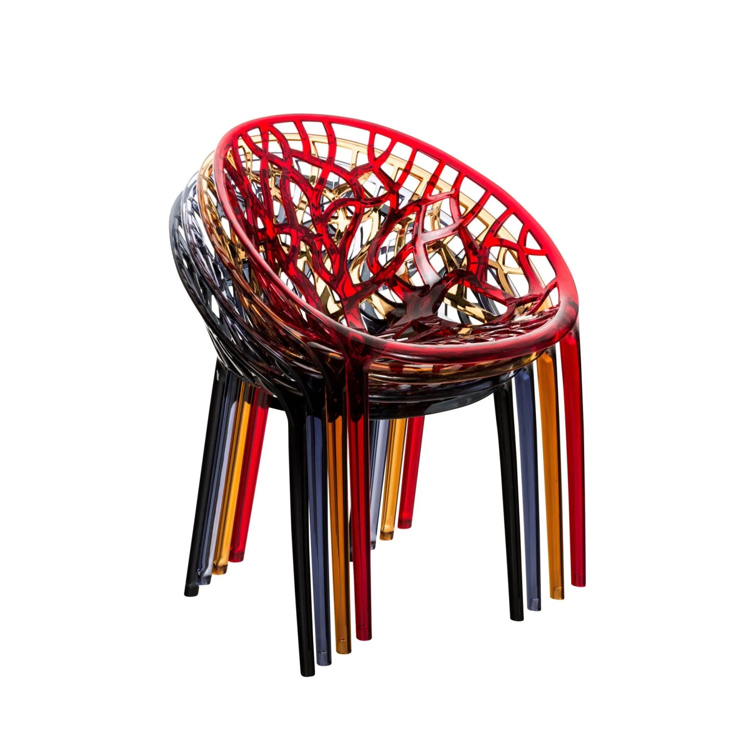 DELUKE 2er Set Stapelstuhl DENVER Kunststoff Bernstein 59x60x80cm Esszimmerstühle Gartenstuhl Stapelbar Stühle Garten_8