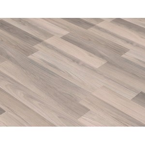 Heller Laminatboden Comfort Eiche Silver 7 mm mit Holzstruktur und Klick-System.