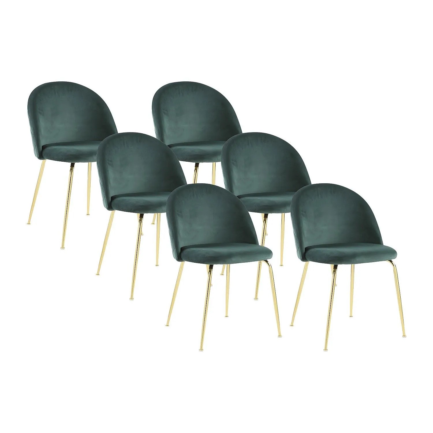 Vente-unique Stuhl Melbourne Tannengrün 50 cm