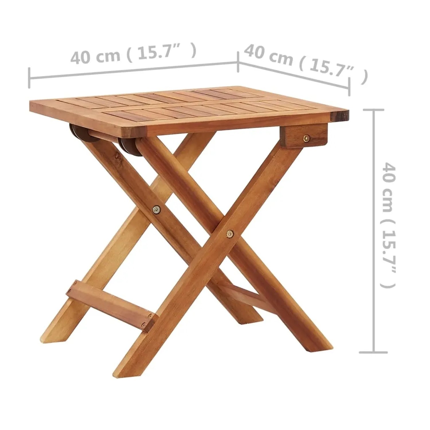 vidaXL Outdoor Couchtisch 46005 Klappbar Massivholz Akazie 40 x 40 x 40 cm kaufen bei OBI
