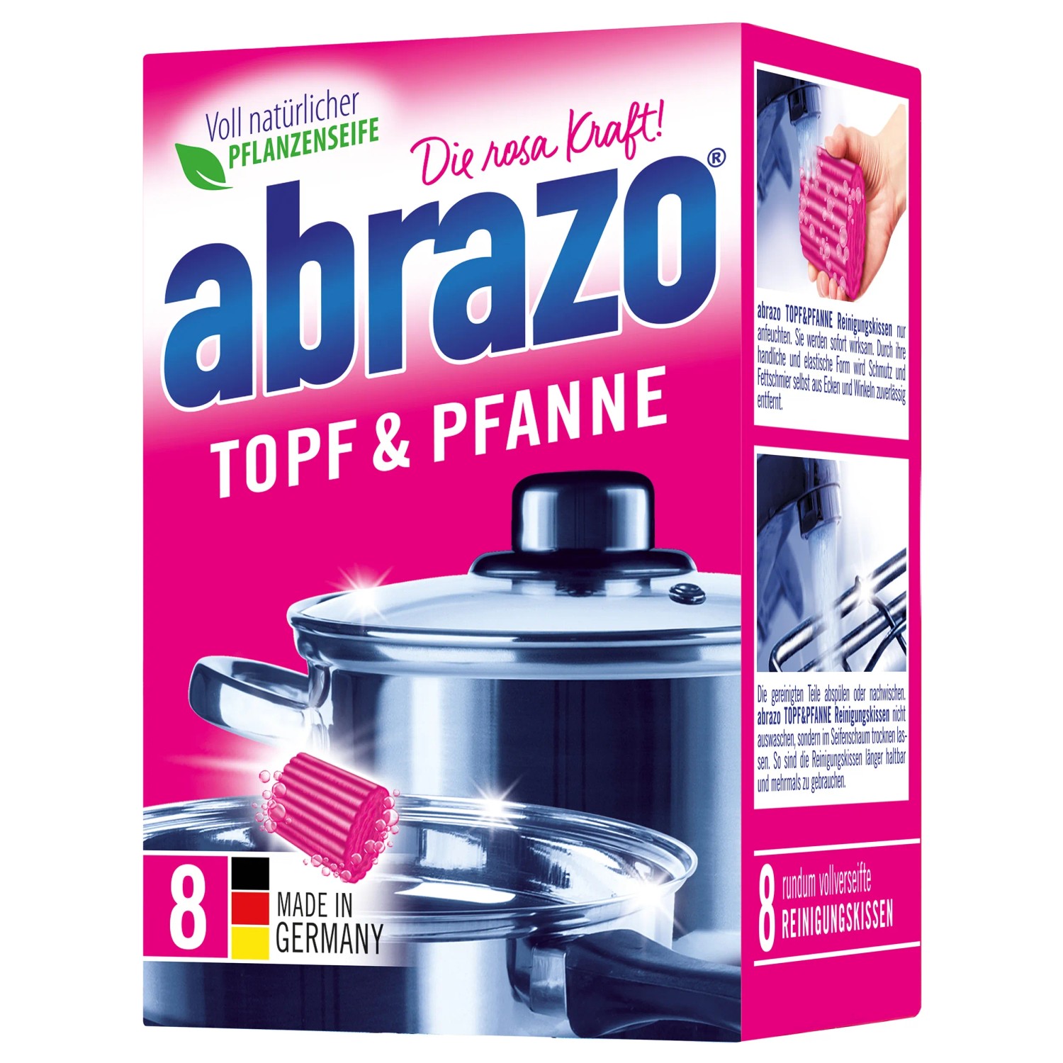 abrazo Reinigungskissen Topf & Pfanne 8 Stück