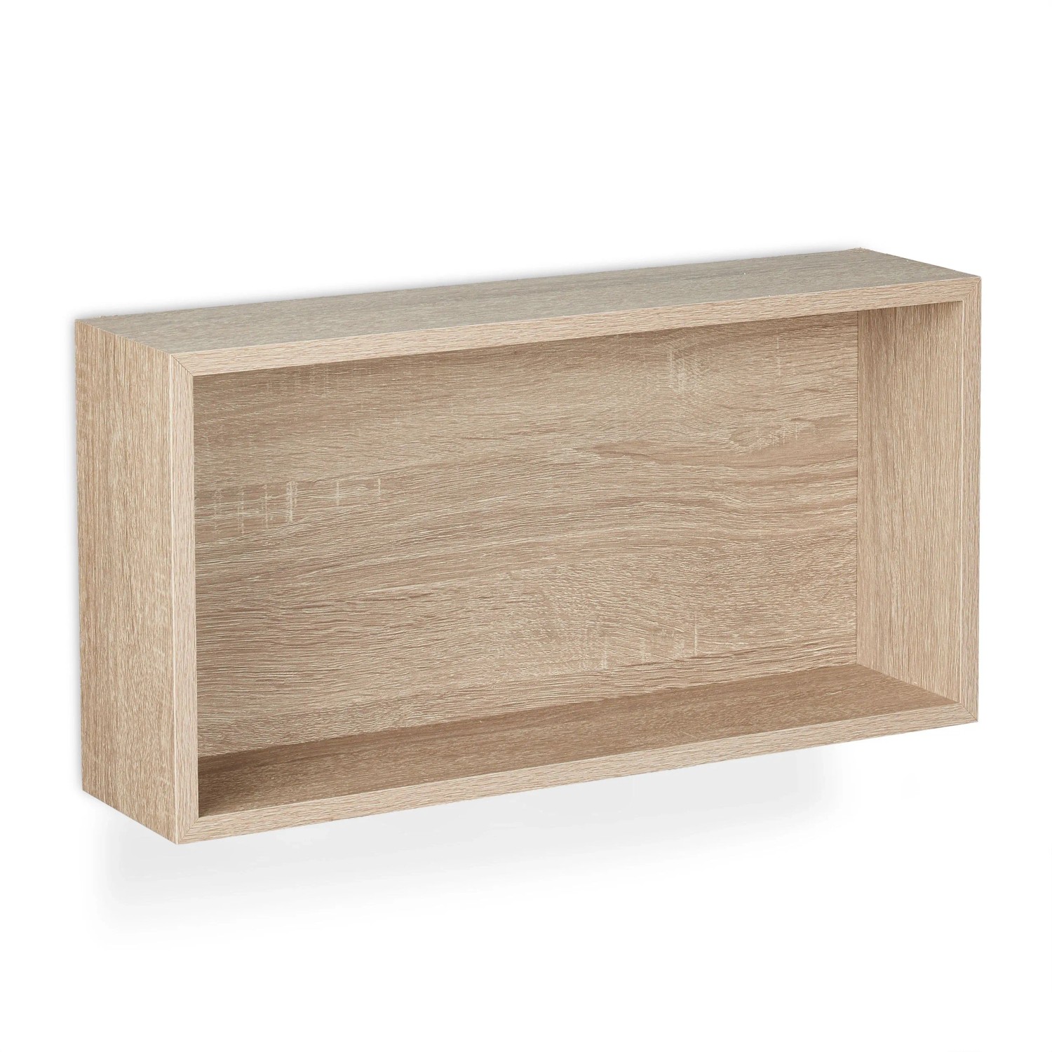 Relaxdays Wandregal Würfel 3er Set MDF Natur 25 cm x 49 cm x 12 cm