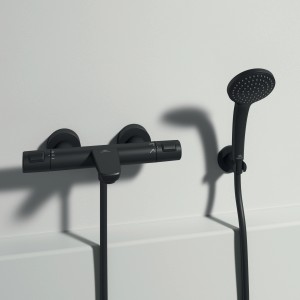 Ideal Standard Idealrain Handbrause, 1-Funktion, Ø100 mm, Schwarz matt.