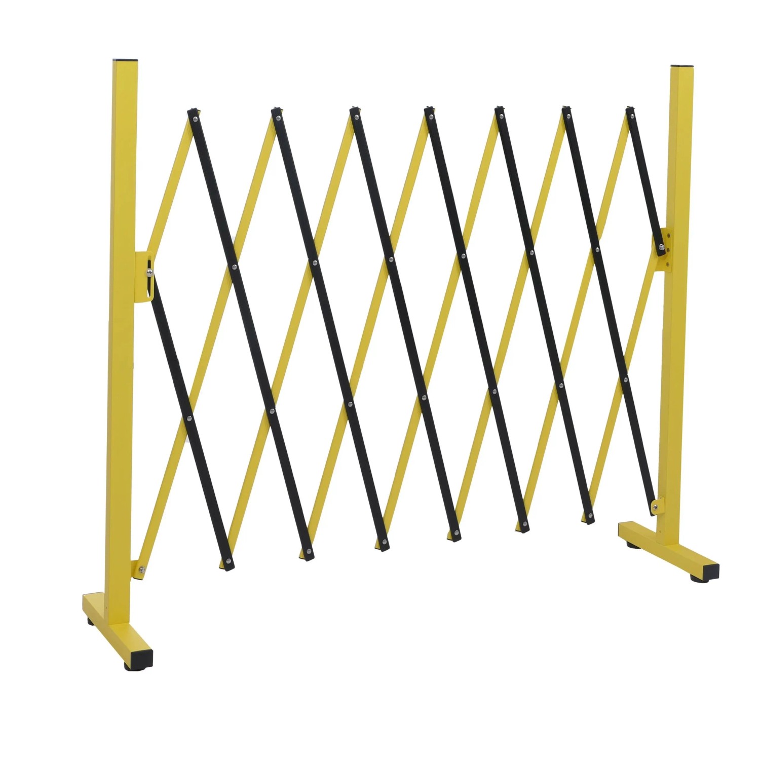 MCW Alu Absperrgitter B34b Ausziehbar 103x28-200cm Gelb-schwarz