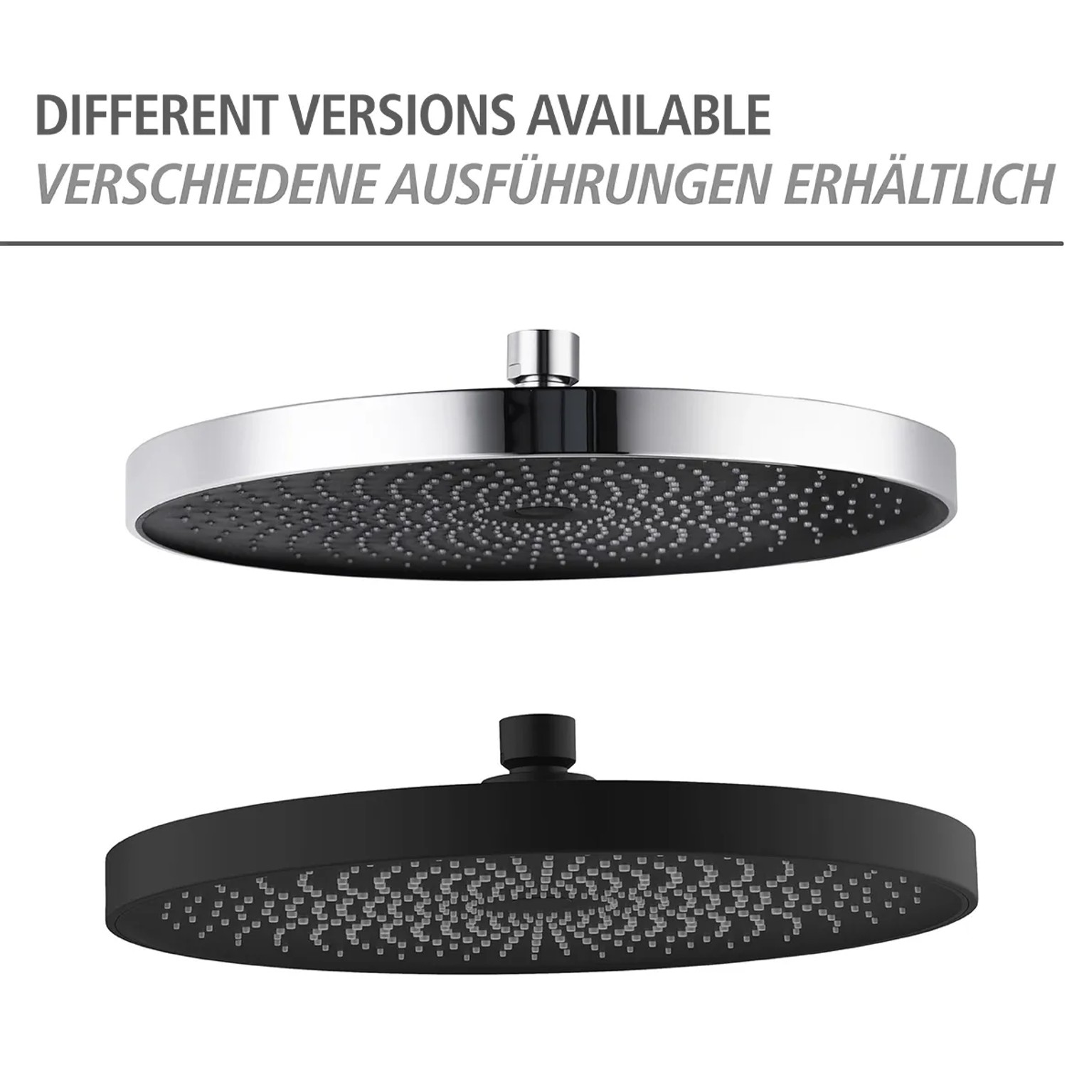 Wenko Kopfbrause Softwater, 26x26 cm, in Chrom und Schwarz. Regendusche für entspannendes Duscherlebnis.