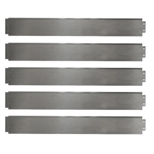 OK-Living Rasenkanten, 25er Set, silberfarben, aus Metall, für Zäune & Mauern.