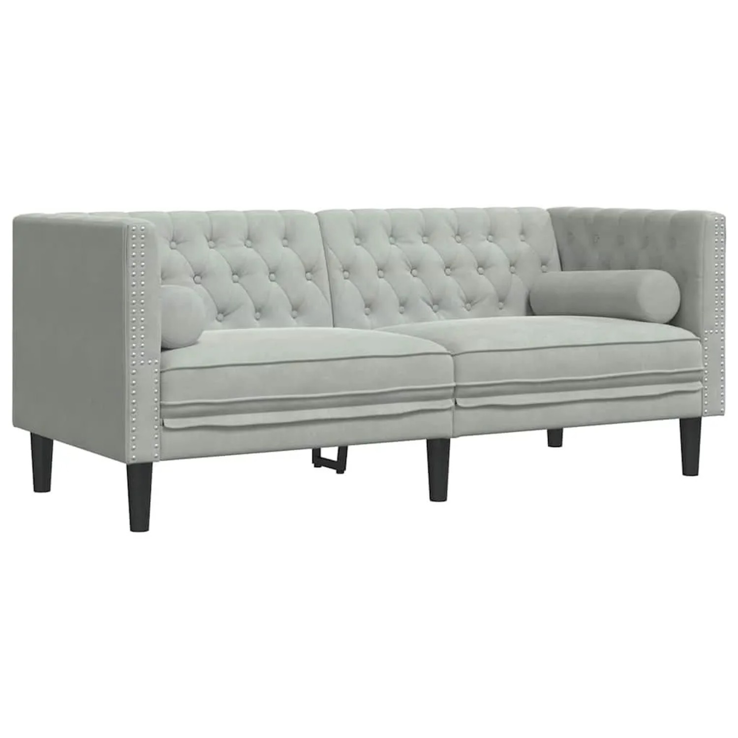 vidaXL Sofa Hellgrau 174 x 74,5 x 70,5 cm Samt 42013019