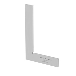 STAHLWERK Flachwinkel 90° aus Edelstahl, 200x130mm, DIN 875/1 für präzise Winkelprüfung.