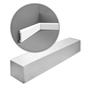 ORAC DECOR AXXENT Sockelleisten Set, 10 Stück, 20 m. Weiße, moderne Fußleisten aus Duropolymer.