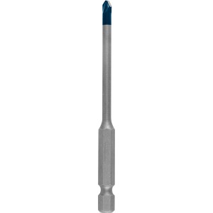 Bosch Expert Hard Keramikbohrer Hex-9, Ø 4 mm, für Fliesen. Grauer Schaft, blaue Spitze.