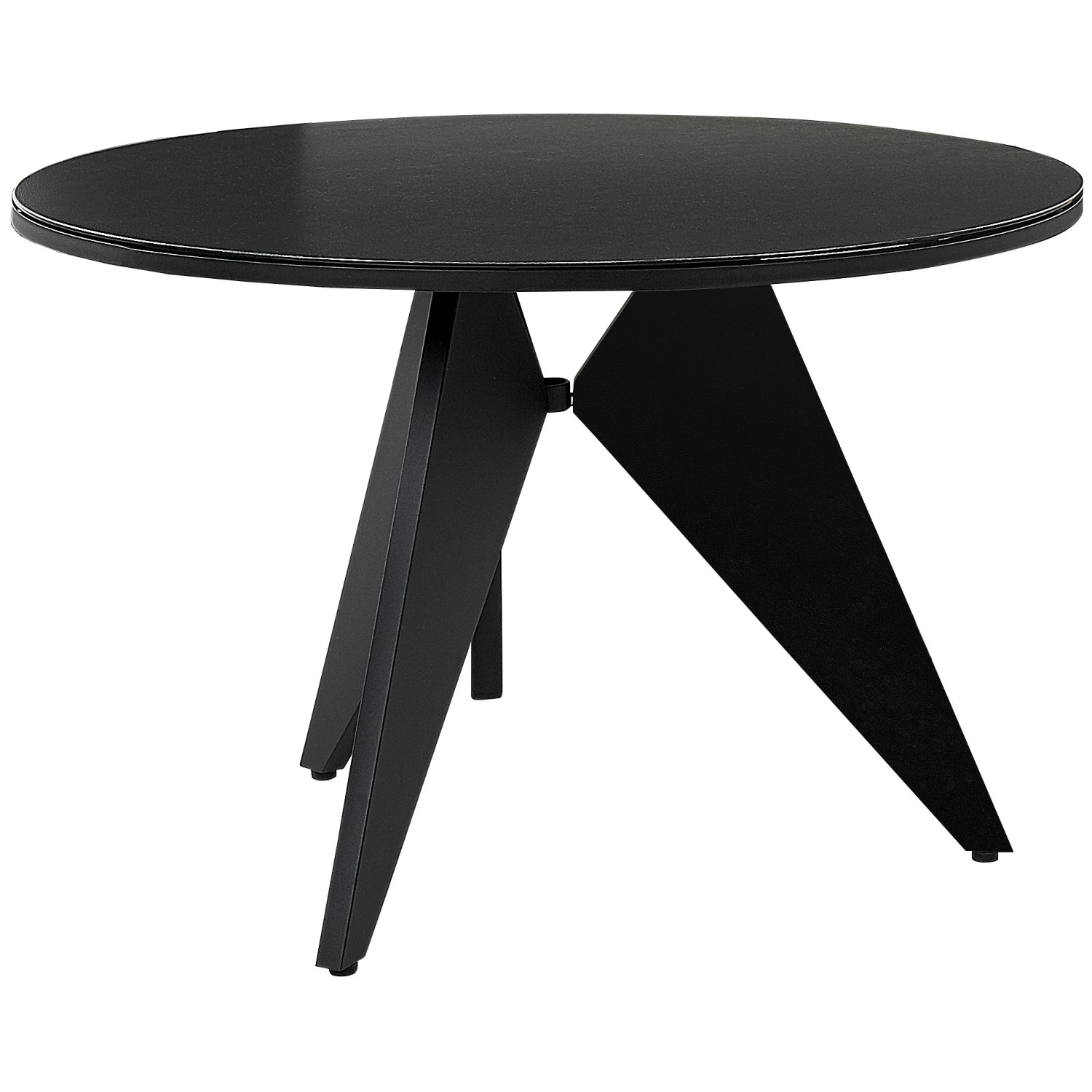 Beliani Runder Tisch OLMETTO Schwarz 110x110x74 günstig online kaufen