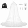 Weißes Sekey Moskitonetz für Bett & Outdoor. Feines Insektenschutz-Mesh, inkl. Tasche & Montagezubehör.