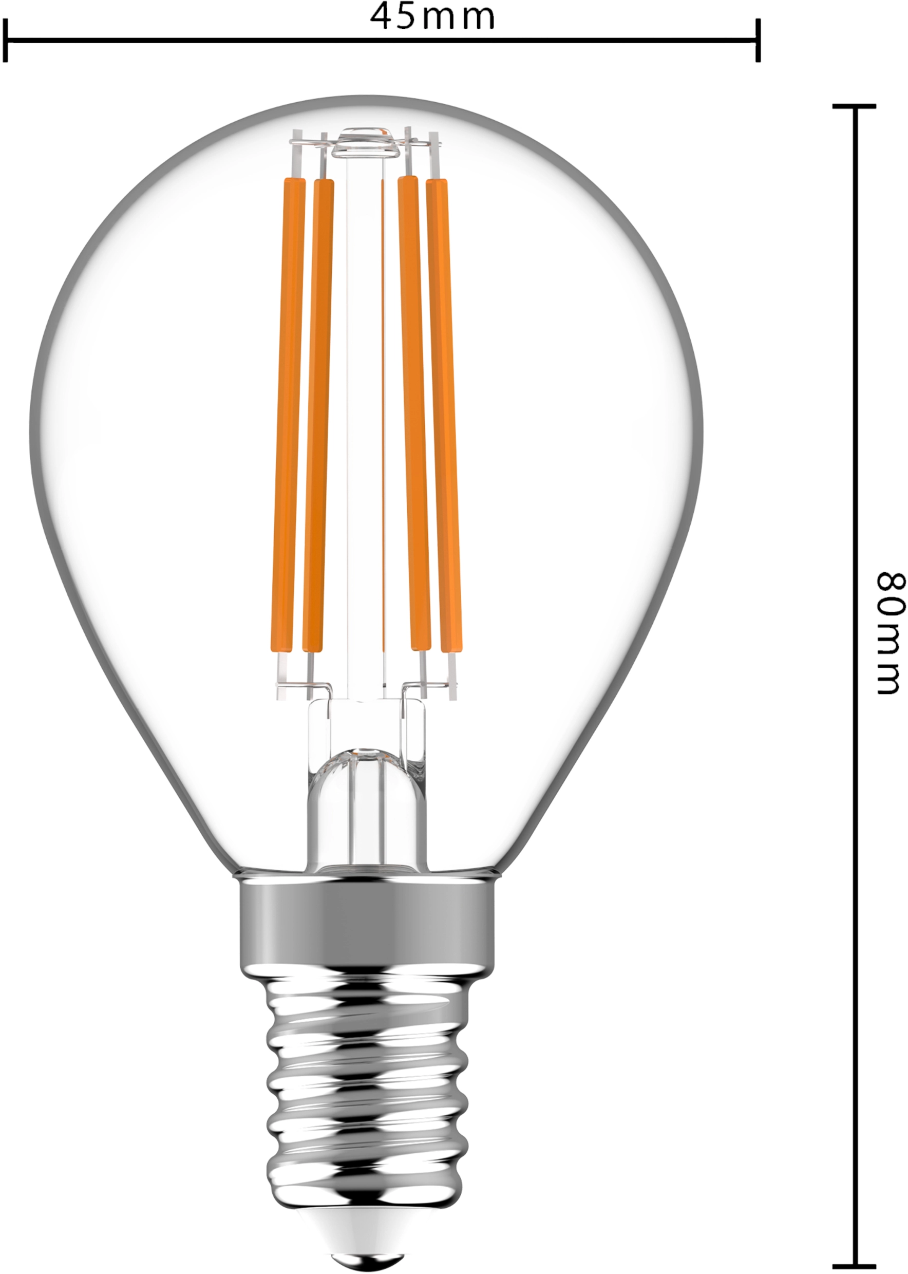 Smart WiFi LED Lampen, E14 G45 5W 470Lm 2 & 4 Stück