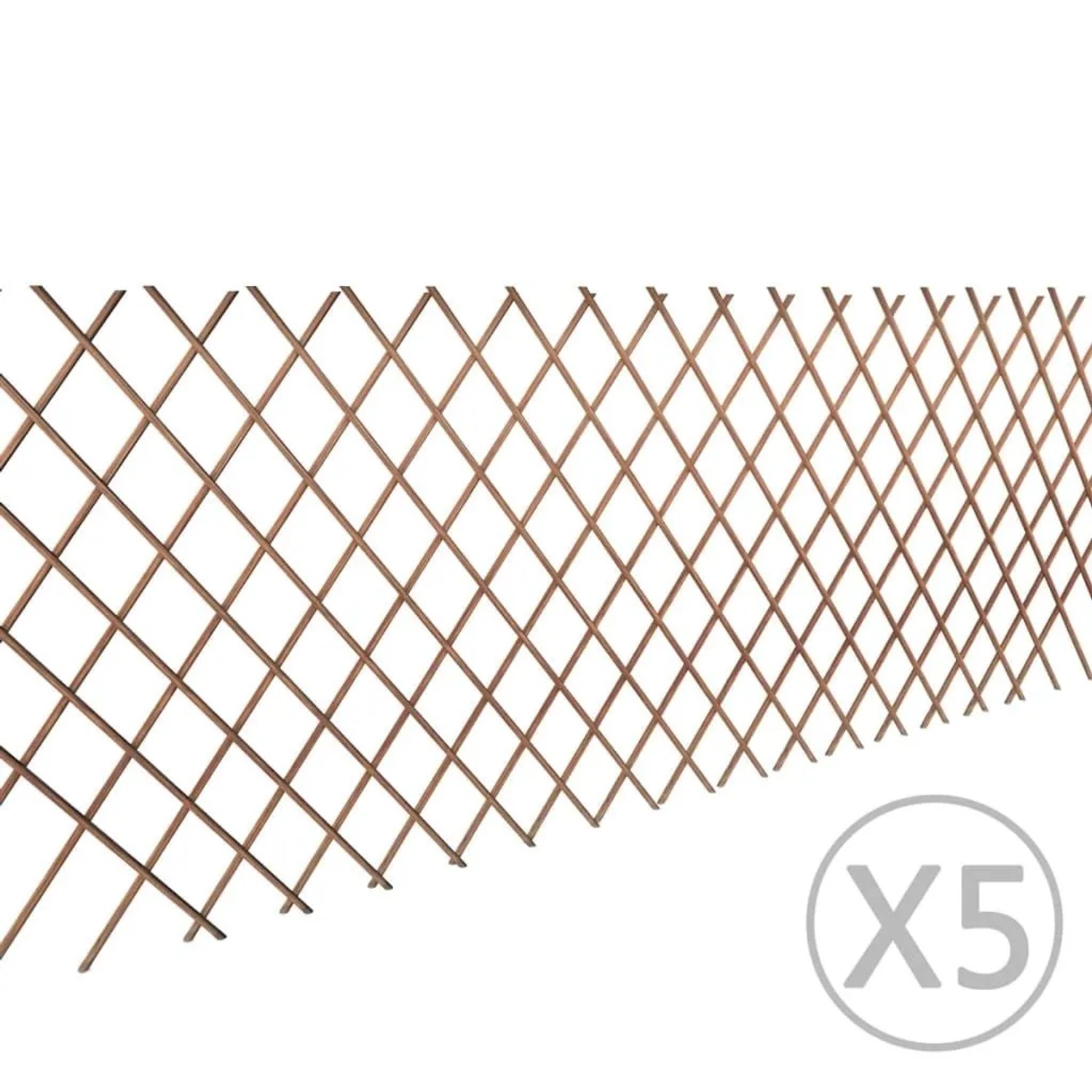vidaXL Weidenzaun 5 Stk 180x90 cm 140395