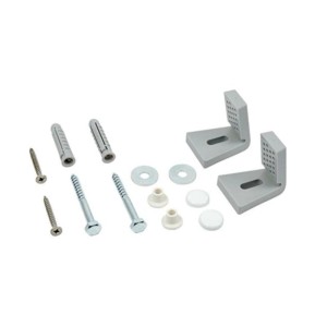 Einbausatz Deep für Standtoiletten, Bidets. Set mit Schrauben, Dübeln, Unterlegscheiben, Kunststoffhalterungen für verdeckte Befestigung.