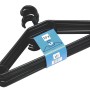 10er-Pack schwarze Kleiderbügel mit Steg für Hosen und Krawatten.