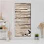 Banjado Magnettafel 37x78cm mit Steinplatten-Motiv, inklusive Magnete. Wanddekoration für Büro und Zuhause.