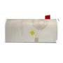 Weißer Banjado US Briefkasten mit Motiv 'Flüchtiges Glück', Stahl, 48x22x16cm.