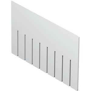 Weißer Eurobox-System Abtrenner (26x16cm) zur Unterteilung von Aufbewahrungsboxen.