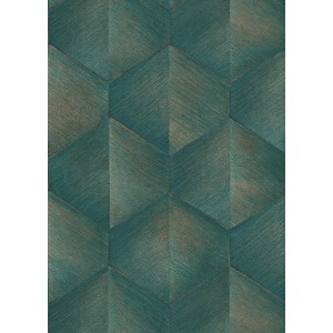 Guido Maria Kretschmer Vliestapete Prisma in Petrol mit 3D-Effekt.