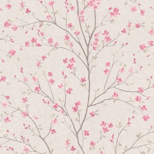 Bricoflor Vliestapete mit Kirschblüten in Weiß und Rosa. Romantische Blumentapete im japanischen Stil.