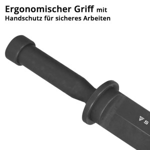 Detailaufnahme: Ergonomischer Griff des STAHLWERK Kunststoffschaber-Sets für sicheres Arbeiten.
