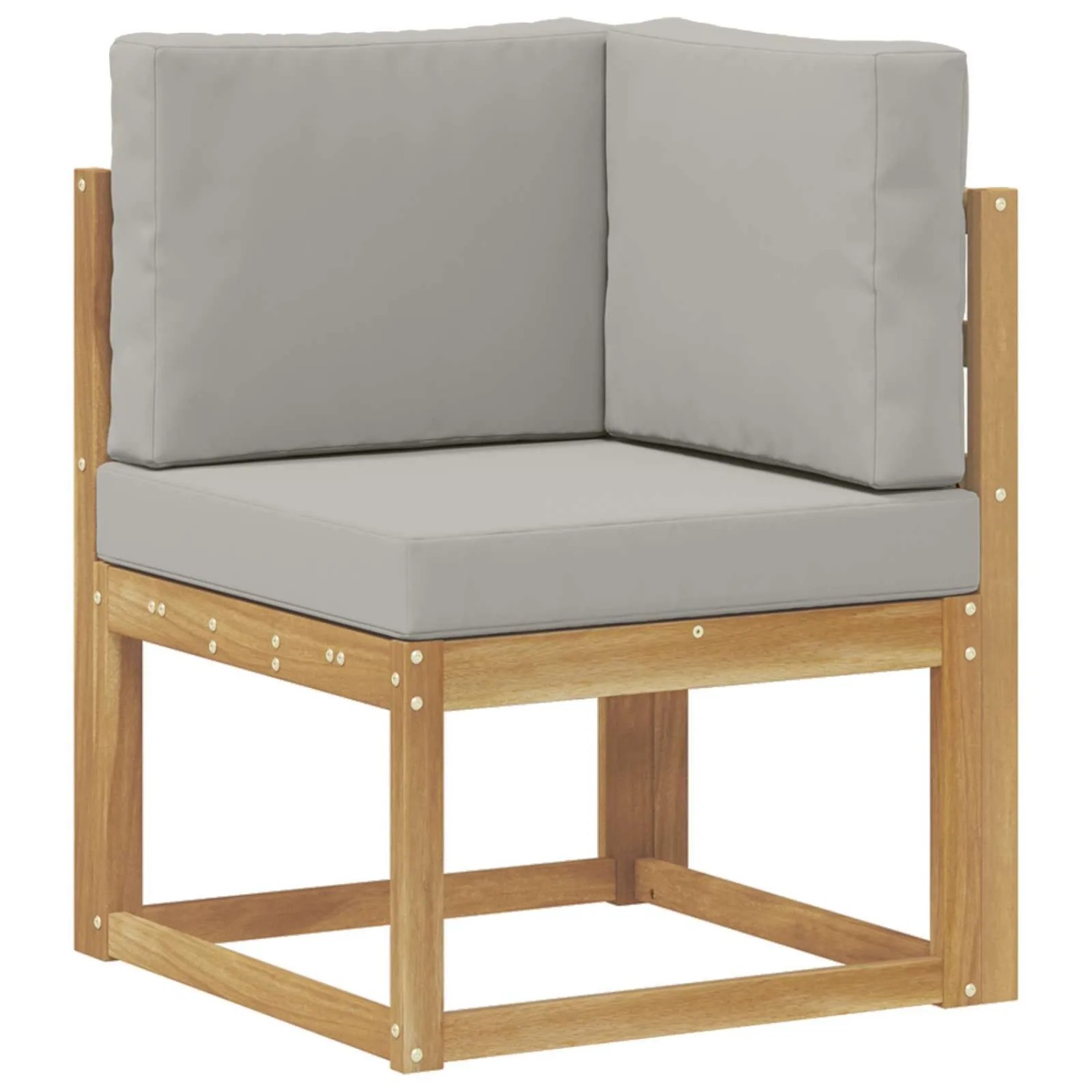 vidaXL Outdoor-Sofagarnitur Weiß und Hellgrau 51 x 54 x 73 cm 901469