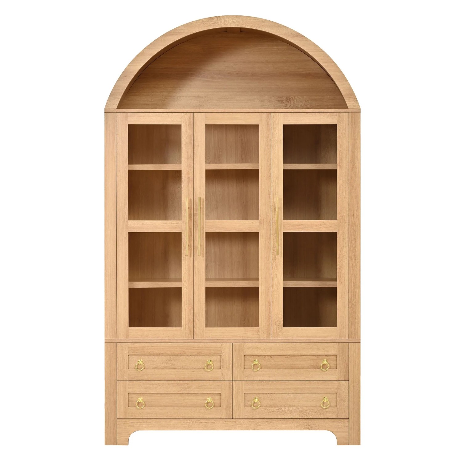 Merax Sideboard mit 3 Türen 4 Schubladen Offenem Fach Wohnzimmerschrank