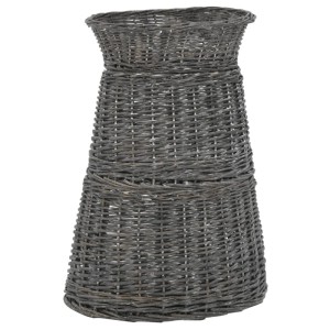 3-tlg. Katzenkorb-Set aus Weide, grau, mit Kissen. Katzenmöbel für Kratzbäume.