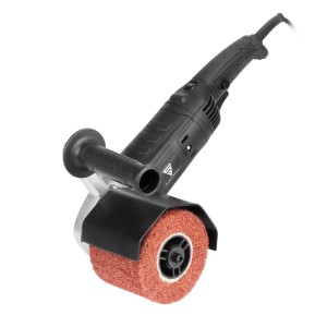 STAHLWERK Satiniermaschine SM-1500 ST mit Schleifwalze und Handgriff.