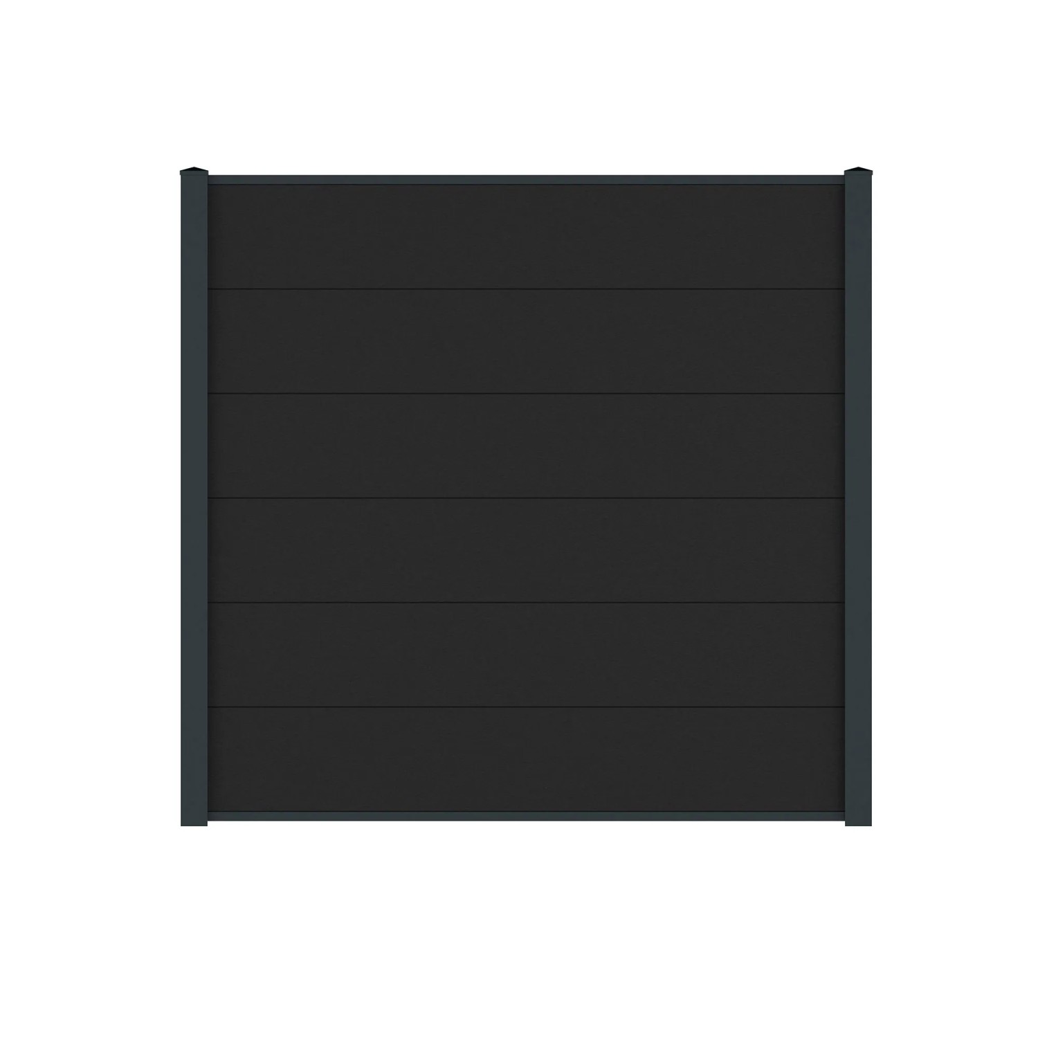Vidual WPC-Sichtschutzzaun Comp-co 280 zum Aufdübeln 1,8 m x 5,40 m Anthrazit
