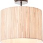 Brilliant Deckenleuchte Wimea, 30 cm, schwarz/Holz, aus Seegras für Innenräume.
