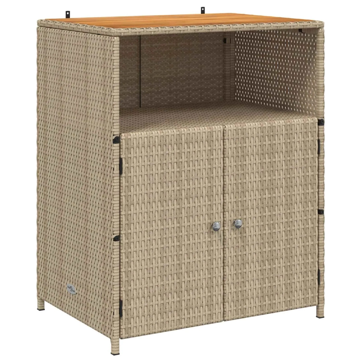 vidaXL Schrank mit Tür Beige 70 x 50 x 87 cm Polyester und Roly Ratten 42026914