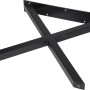 Schwarzes Tischuntergestell in X-Form, 700x710 mm, für individuelle Tische.