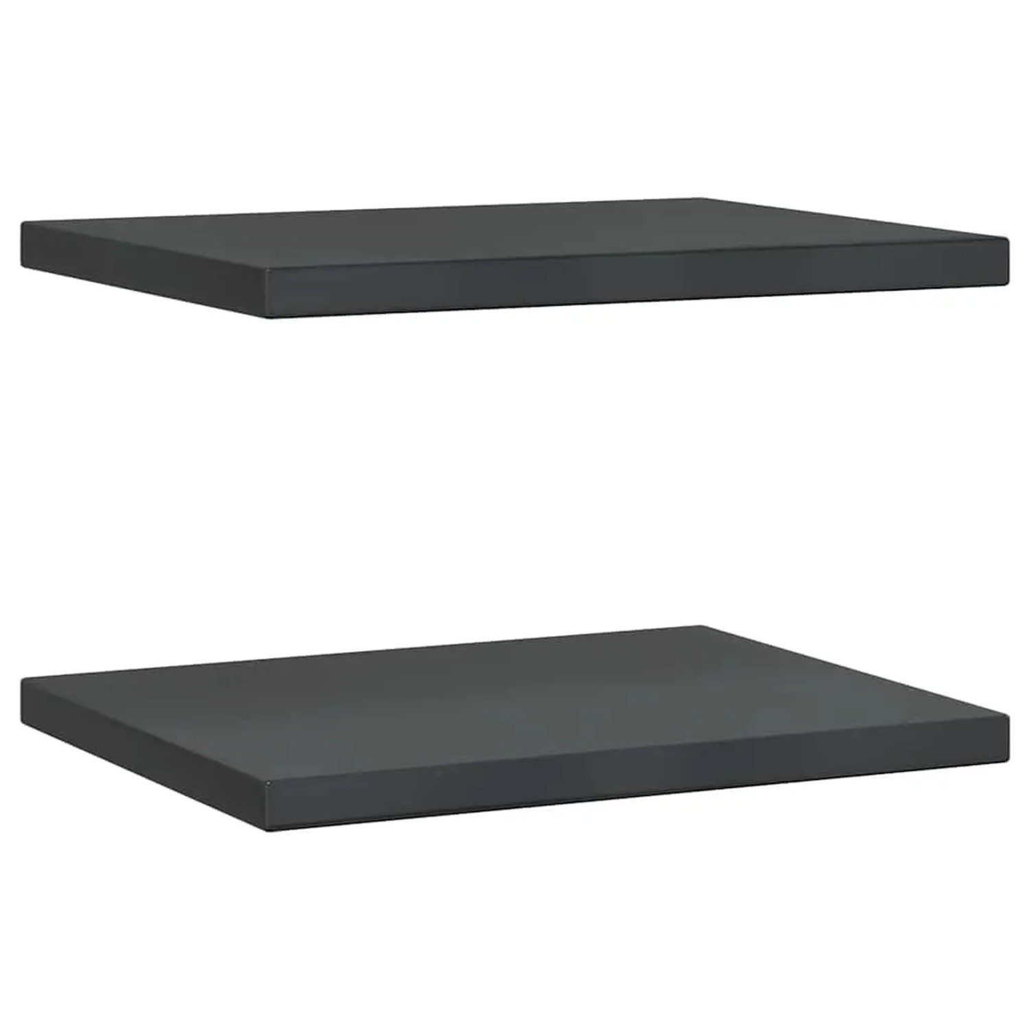 vidaXL Wandregale 2 Stk 50x40x3 cm Schwarz Edelstahl 30293