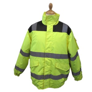 Gelbe Piloten Warnschutzjacke TT Job Gr. 3XL mit Reflexstreifen für hohe Sichtbarkeit.